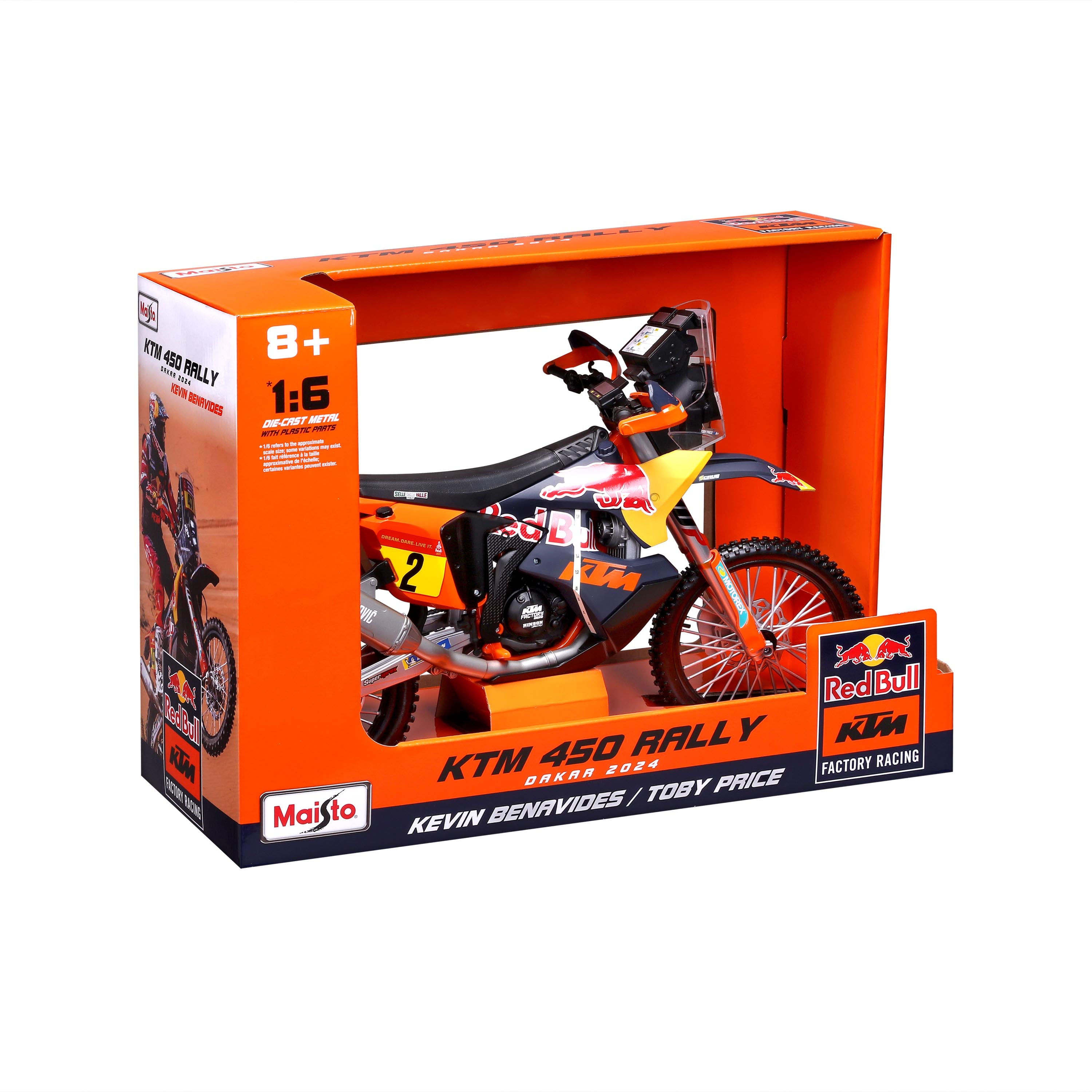 maisto-red-bull-ktm-450-rally-dakar-2024-motorradmodell-1-6 image 3