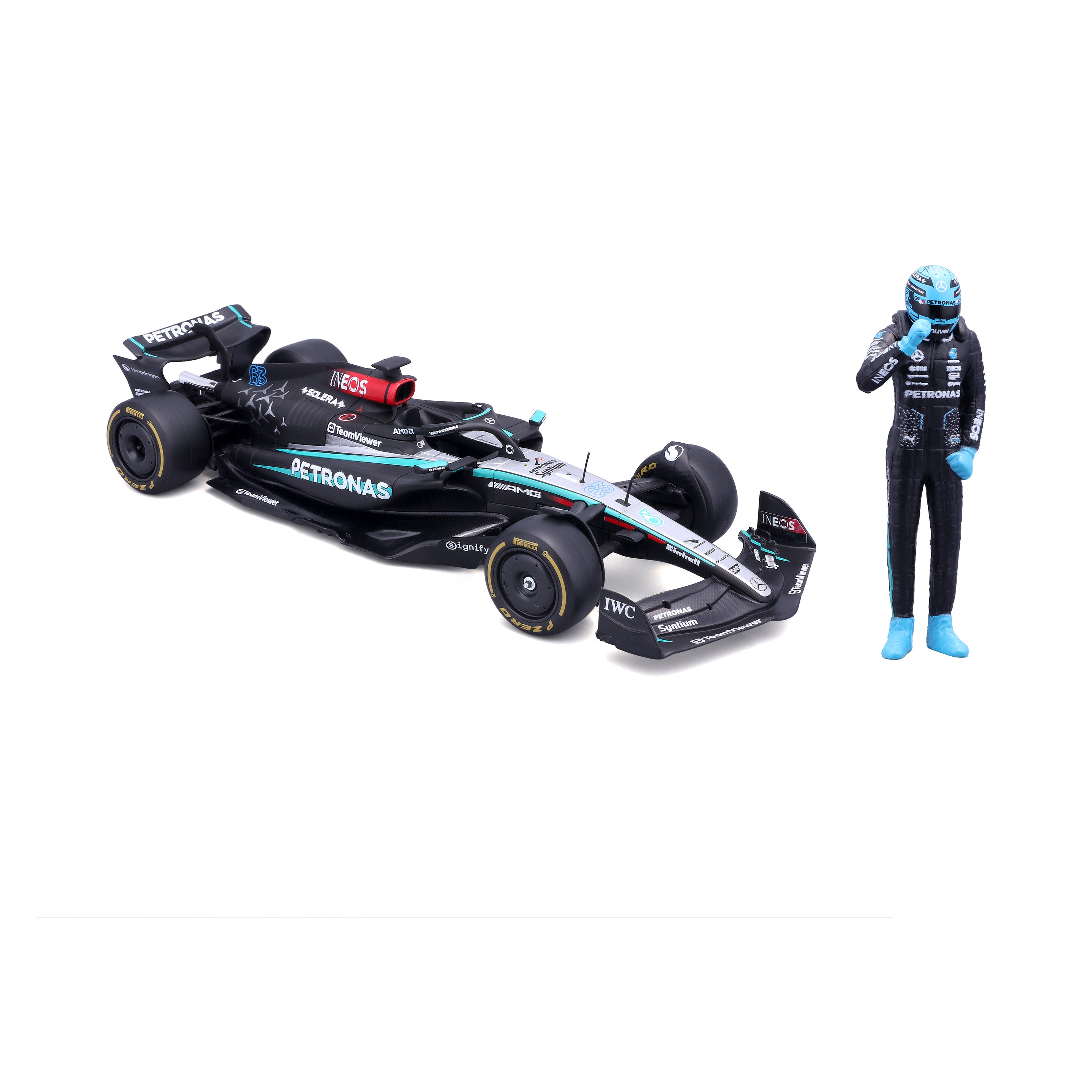 bburago-f1-mercedes-amg-w15-modellauto-1-24-russell-63 image 6