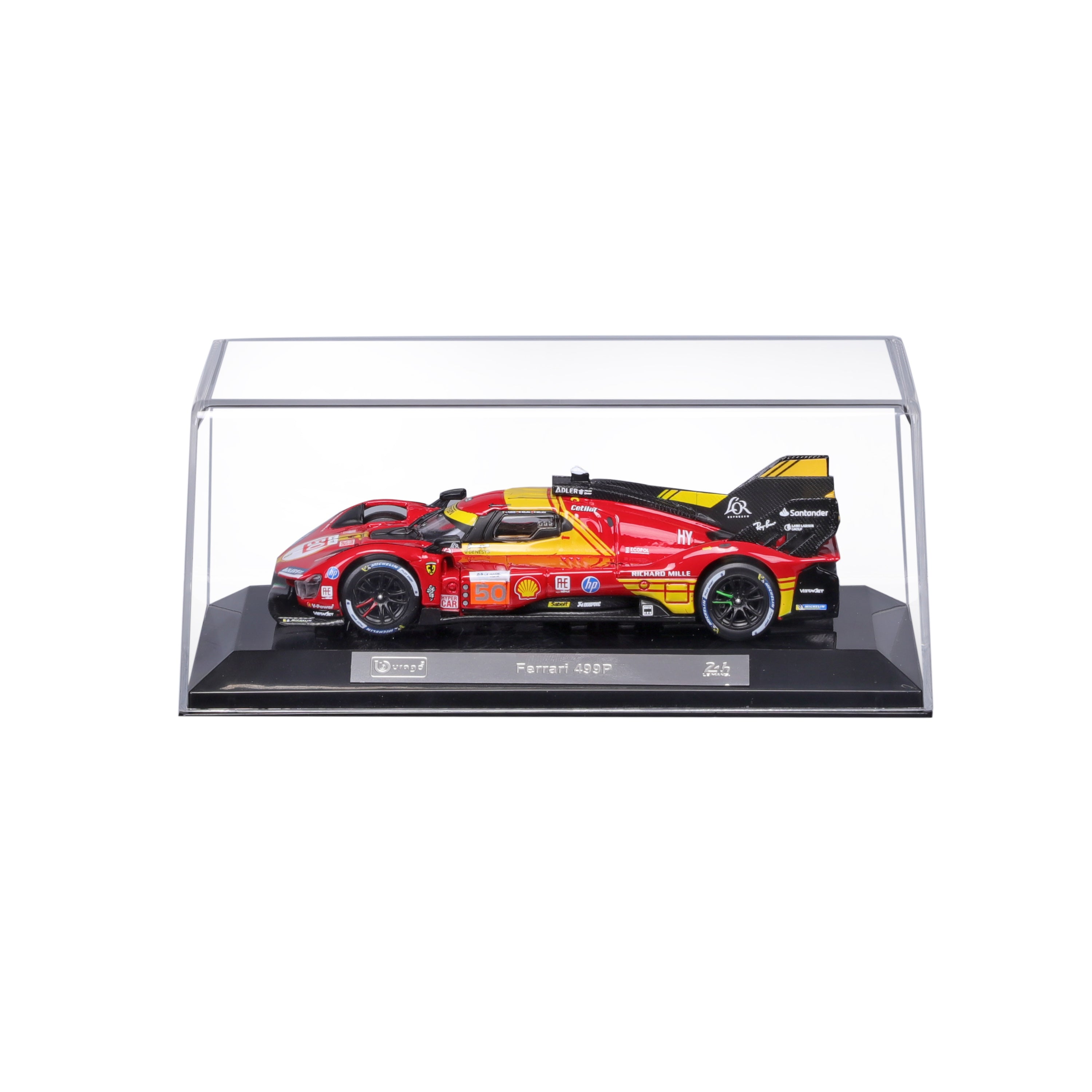 bburago-racing-ferrari-499p-50-modellauto-1-43-mit-vitrine image 2
