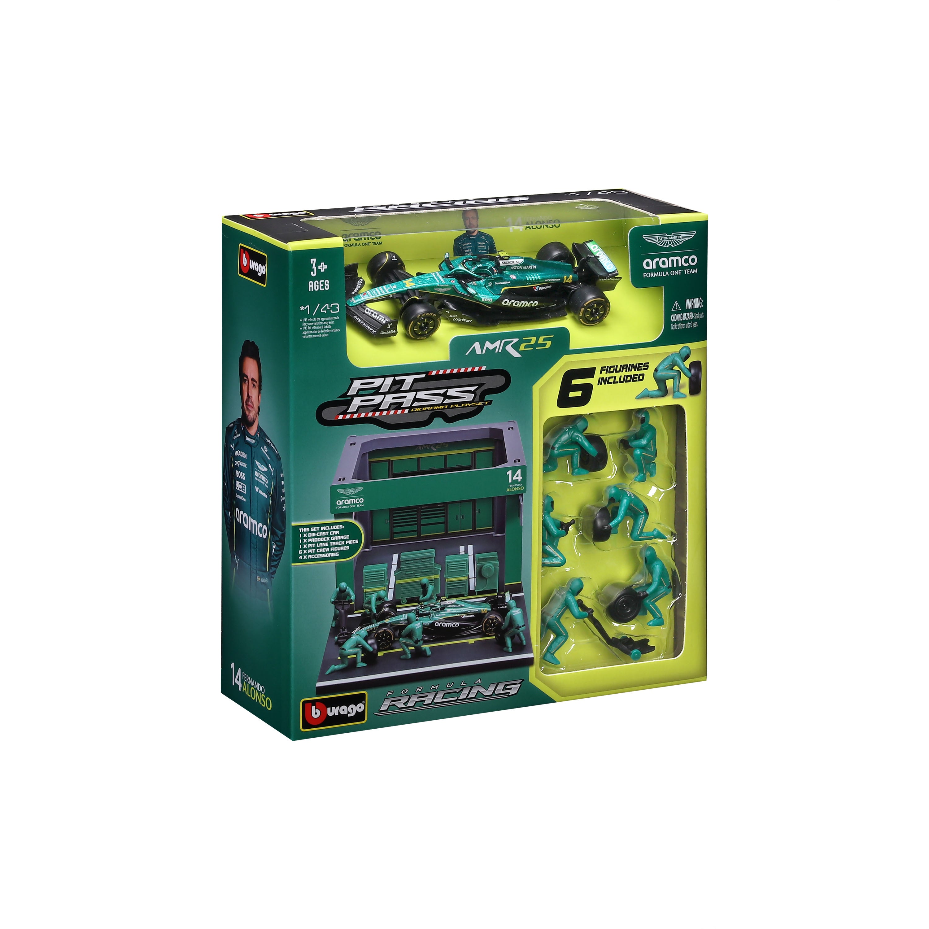 bburago-formula-1-pit-stop-aston-martin-amr25-modell-1-43 image 2