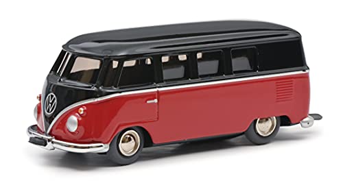 schuco-micro-racer-vw-t1-bus-aufziehwerk-schwarzbraun-rot image 8