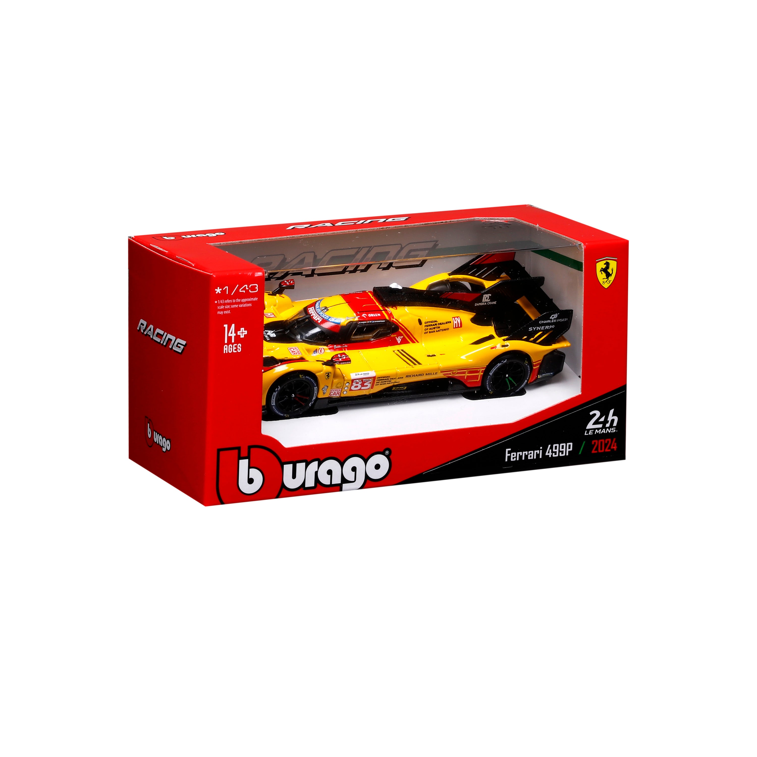 bburago-racing-ferrari-499p-83-modellauto-1-43-le-mans-2024 image 2