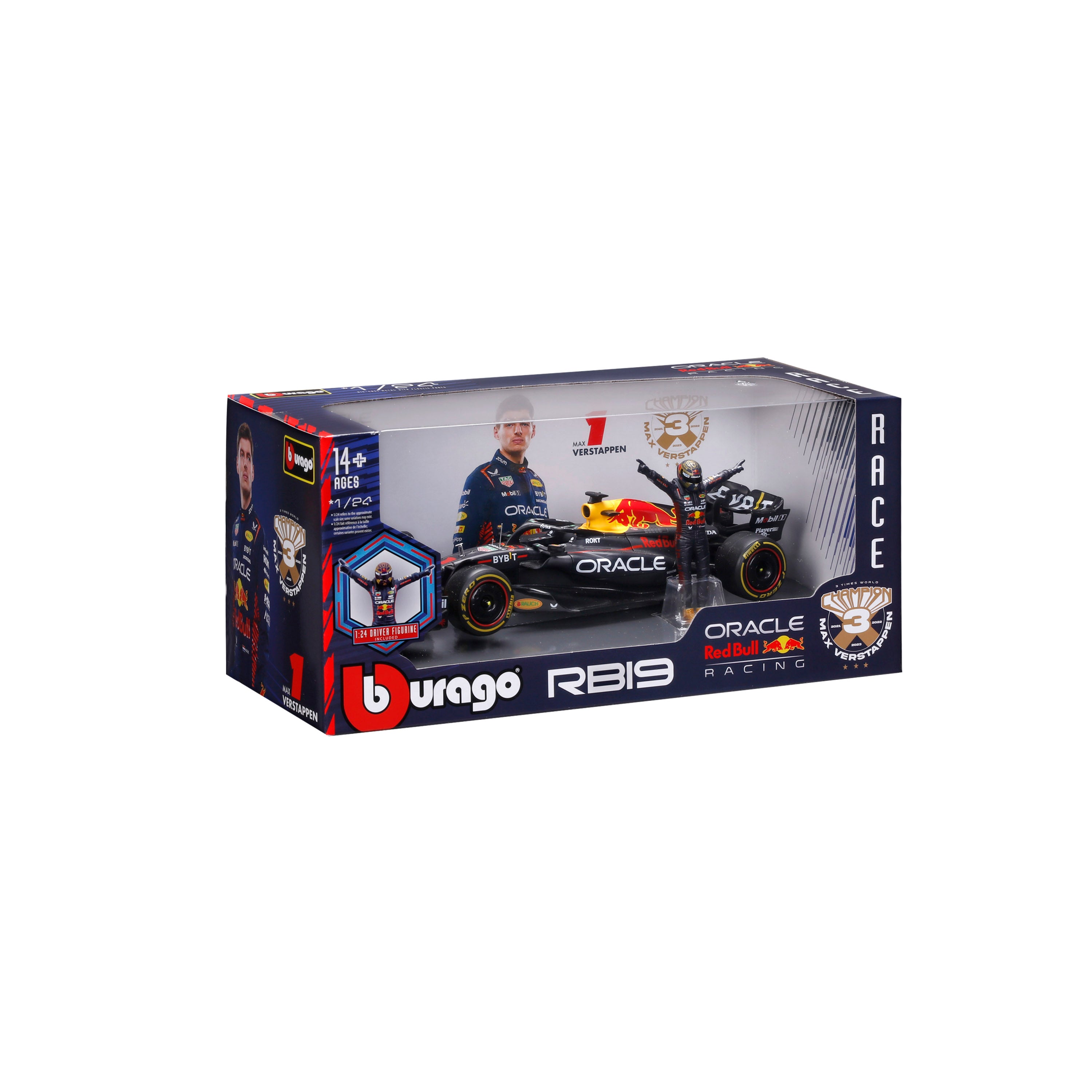 bburago-formula-1-red-bull-rb19-modellauto-1-24-verstappen image 2