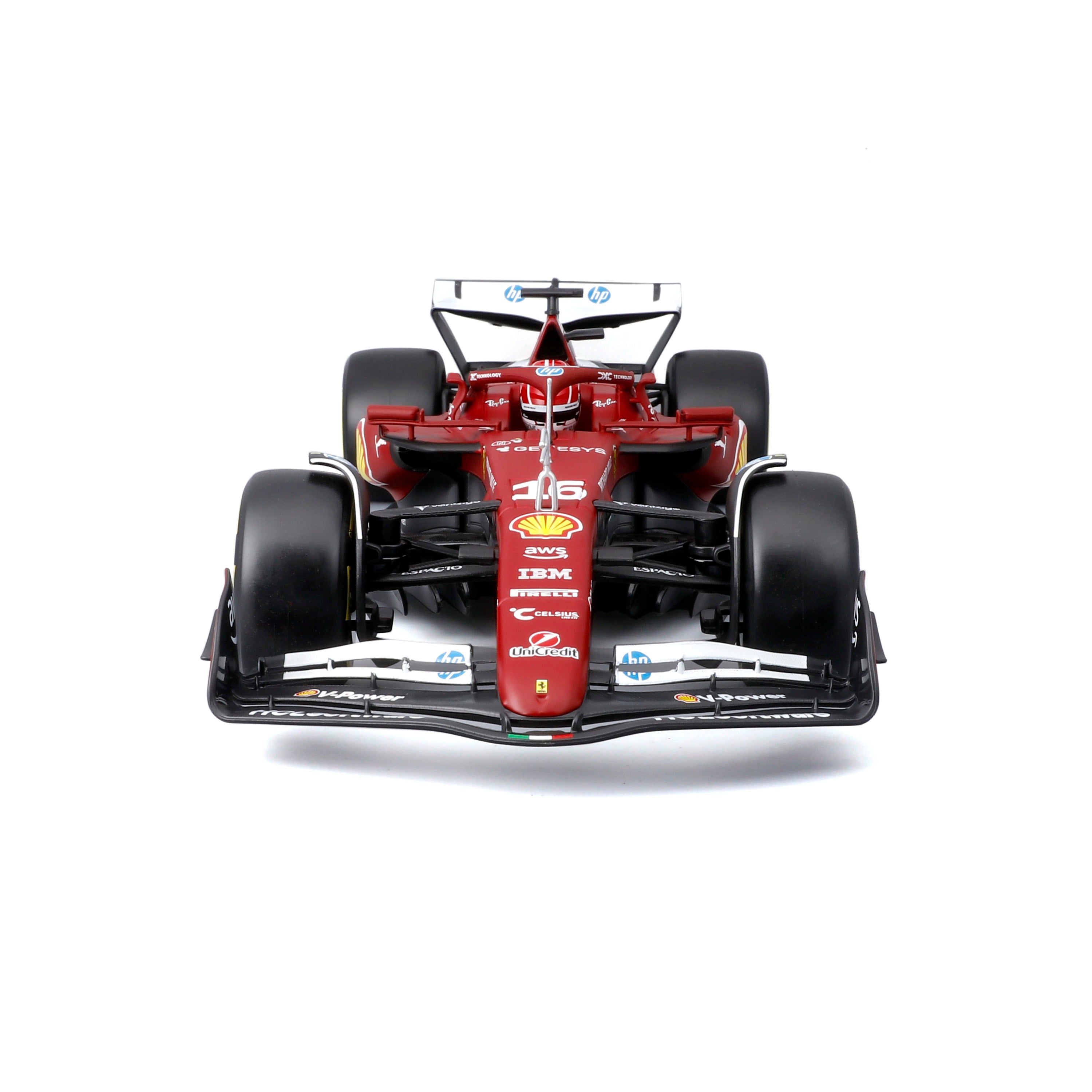 bburago-formula-1-ferrari-sf-25-leclerc-16-1-18-modellauto-rot image 4