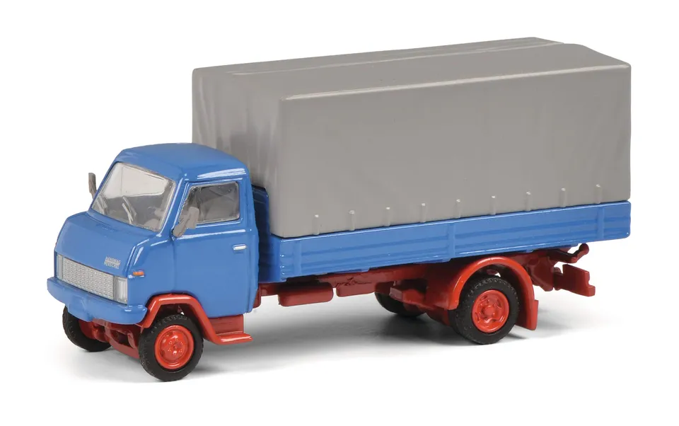 schuco-edition-hanomag-f55-modellauto-1-87-blau-rot image 1