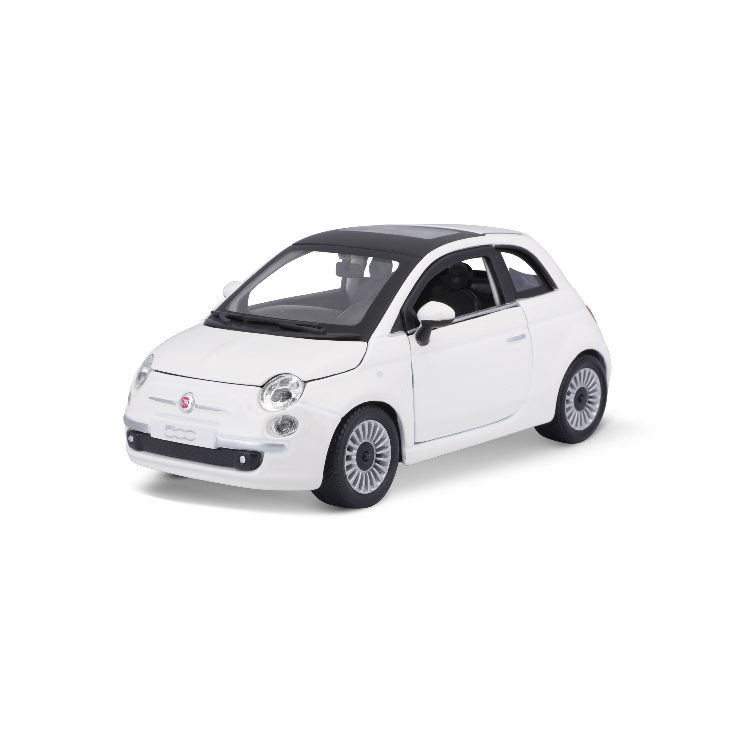 bburago-street-cars-fiat-500-2007-modellauto-1-24-wei image 1