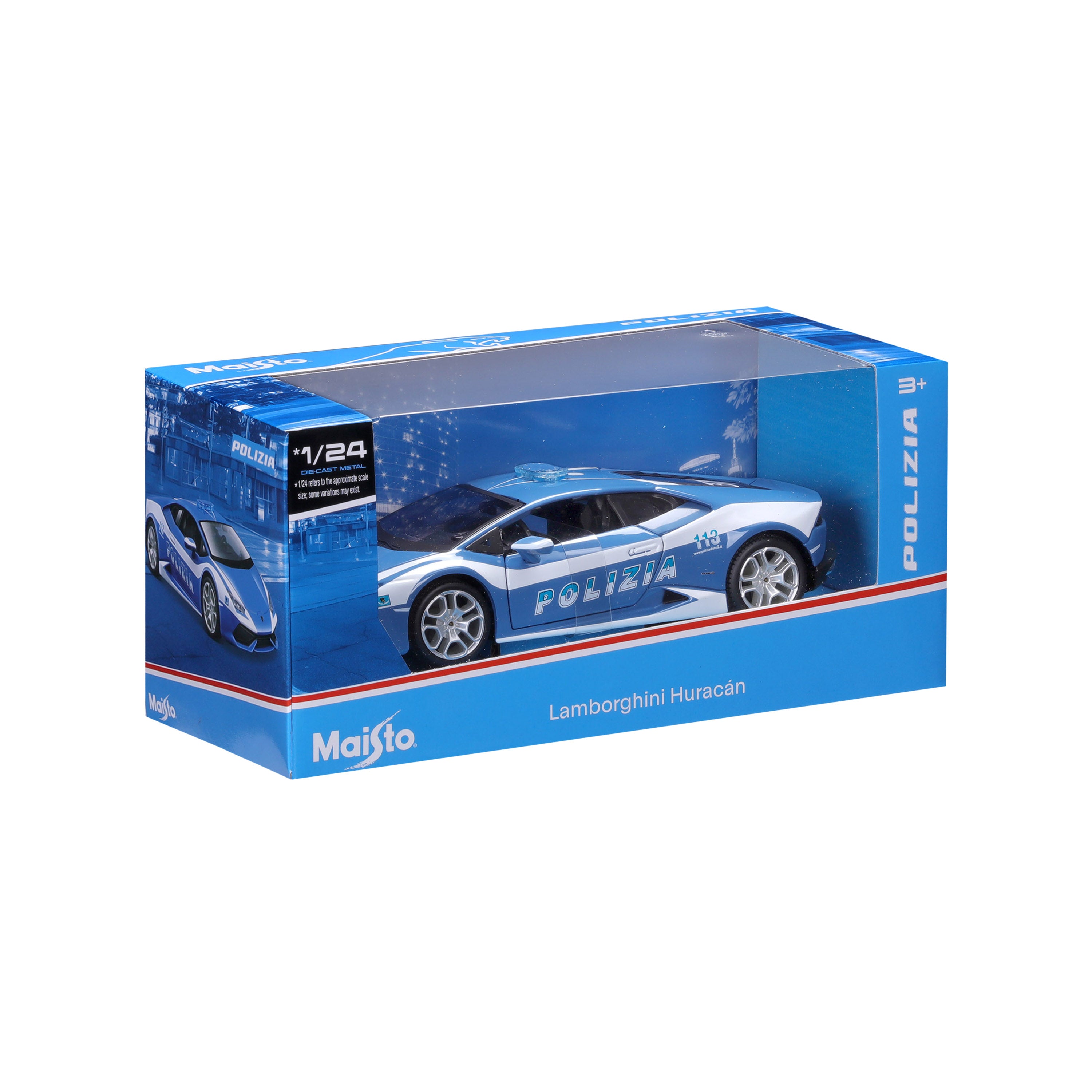 bburago-street-cars-lamborghini-hurac-n-police-modellauto-1-24 image 2