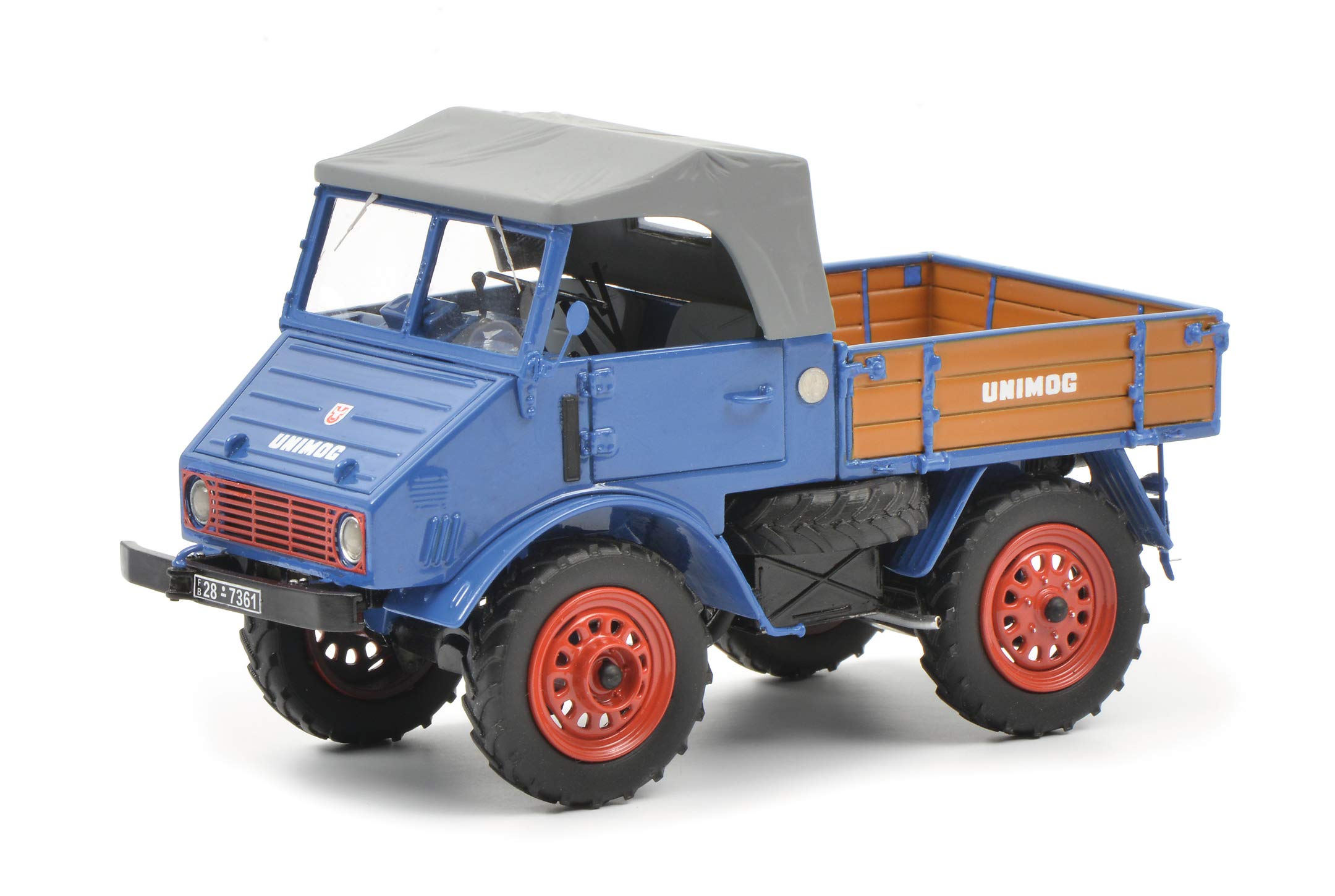 schuco-edition-mb-unimog-401-modellauto-1-32-blau image 1