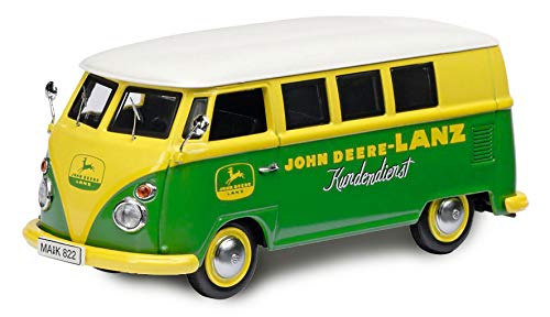 schuco-edition-vw-t1c-bus-jdl-modellauto-1-87-gelb-gr-n image 2