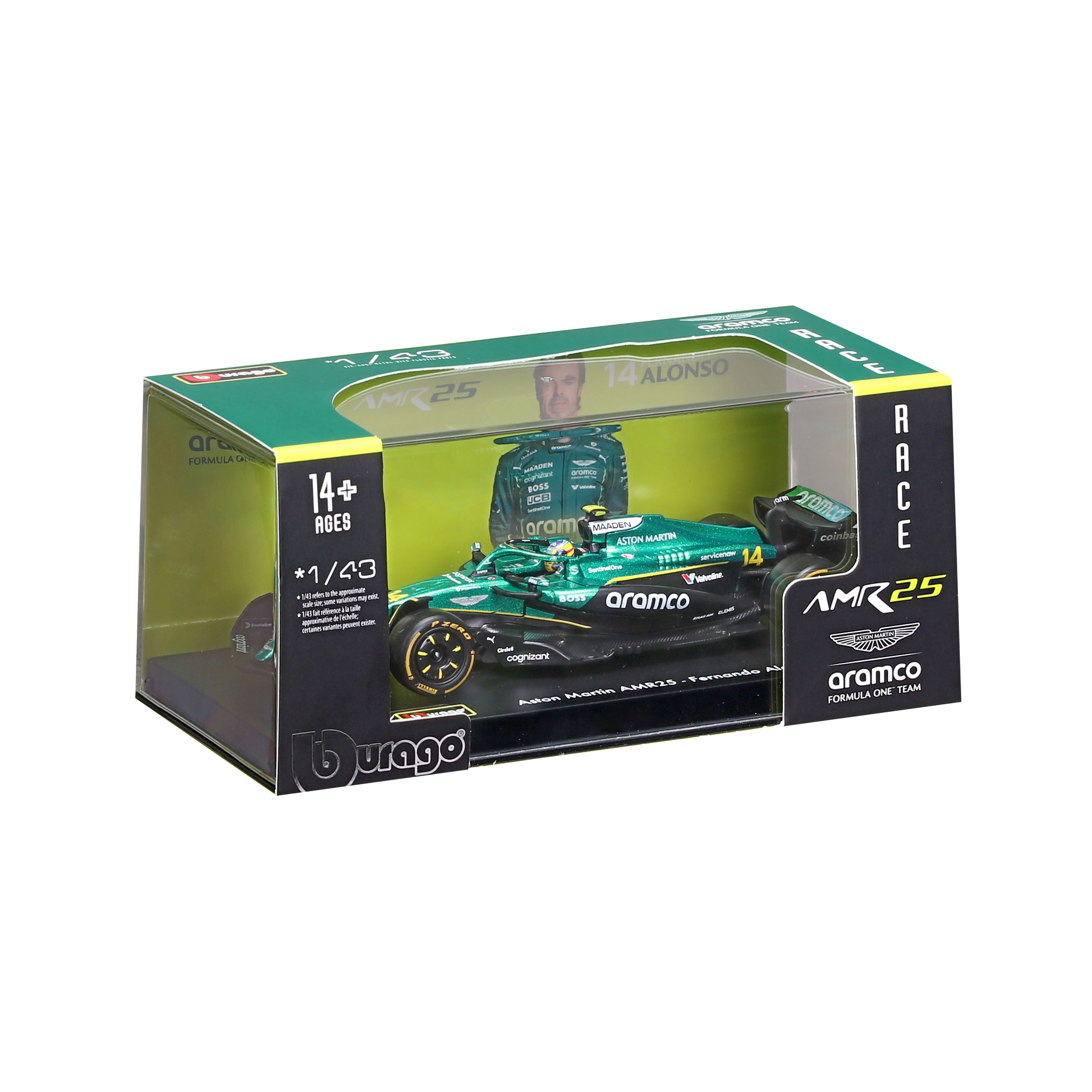 bburago-formula-1-aston-martin-amr25-modellauto-1-43-alonso image 2