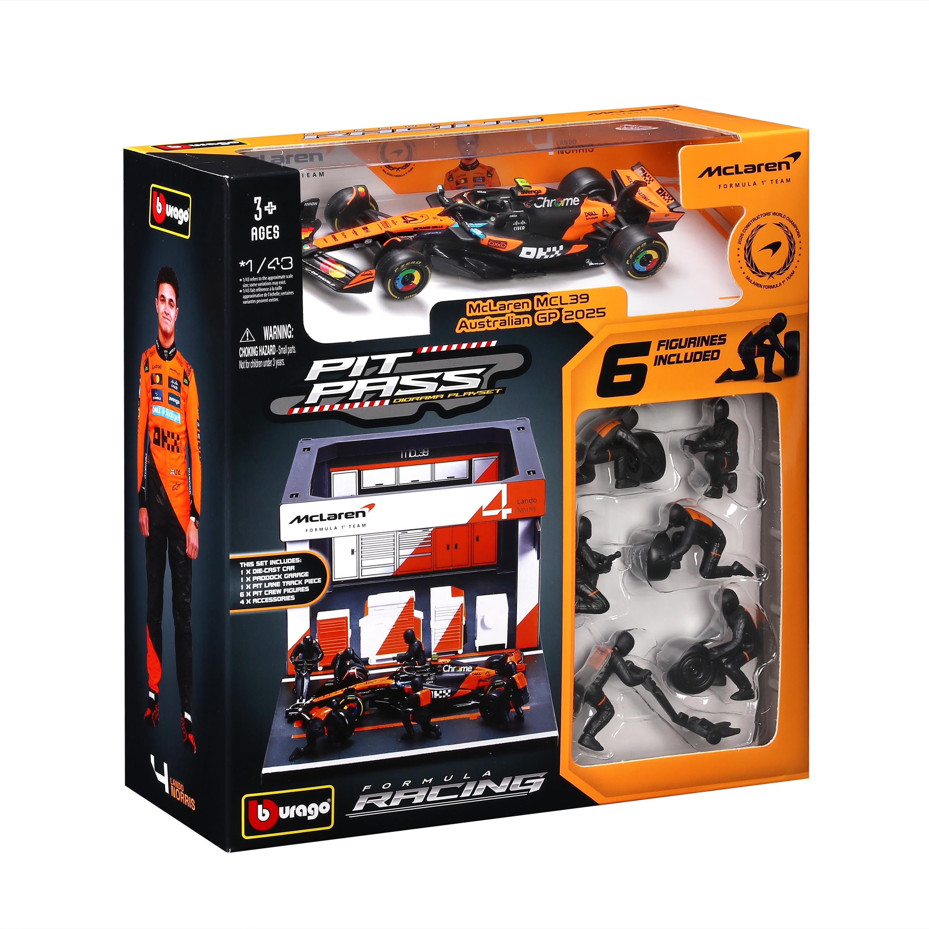 bburago-formula-1-mclaren-mcl39-modellauto-1-43-pit-stop-norris image 2