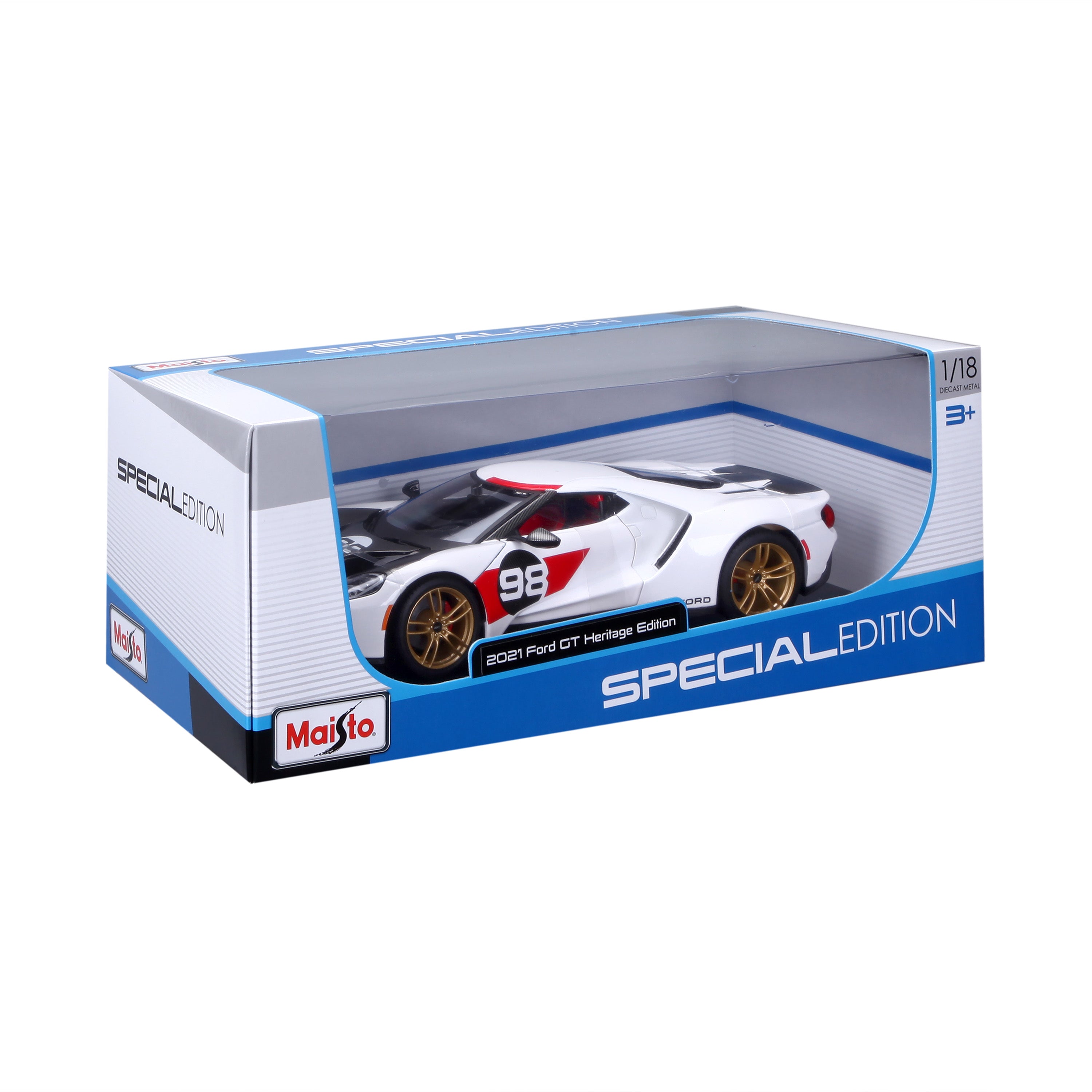 bburago-street-cars-ford-gt-2021-heritage-modellauto-1-18-wei image 2