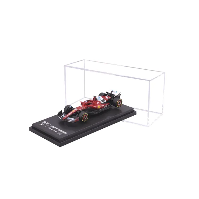 bburago-formula-1-ferrari-sf-25-16-leclerc-modellauto-1-64-mit-vitrine image 1