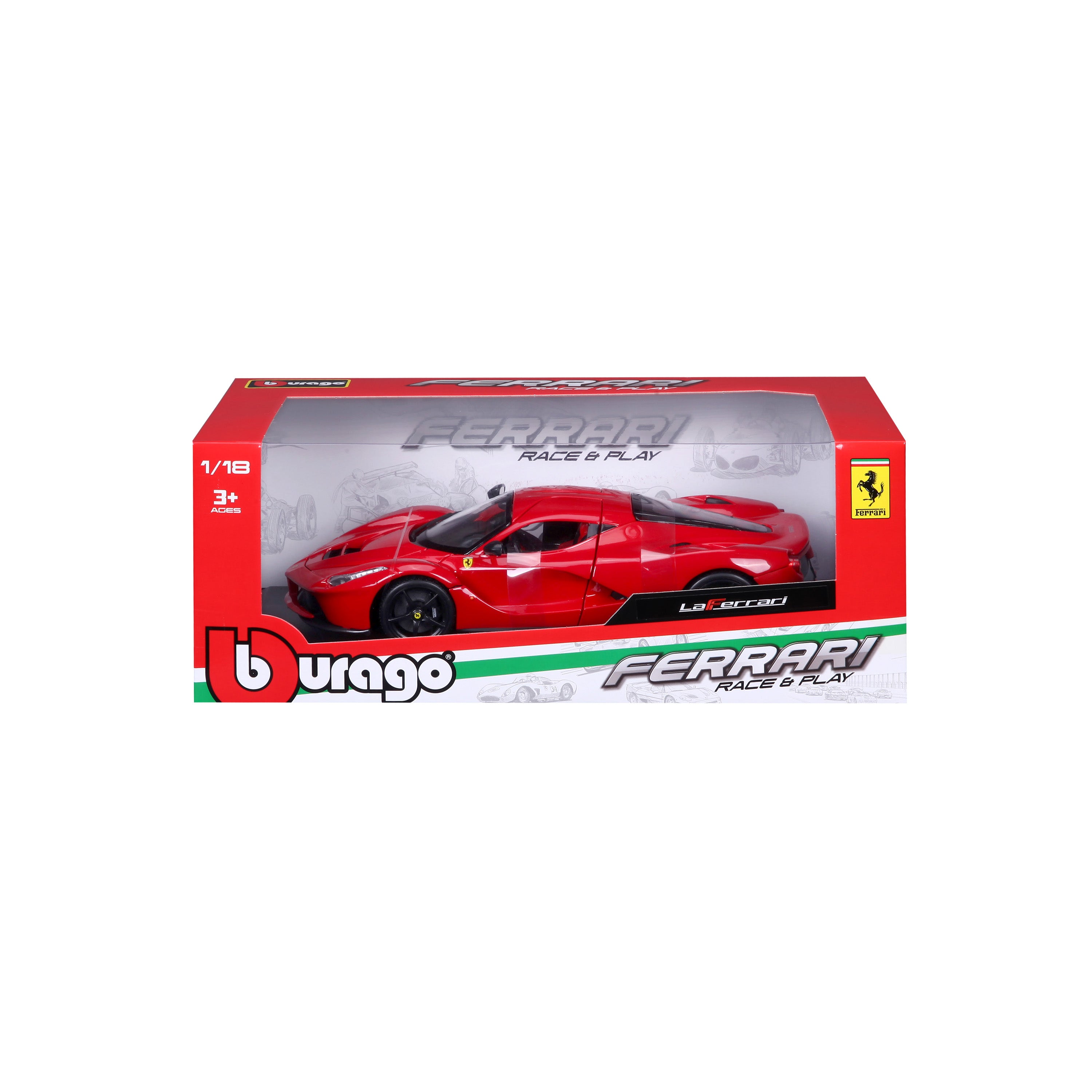 bburago-street-cars-laferrari-modellauto-1-18-rot image 2
