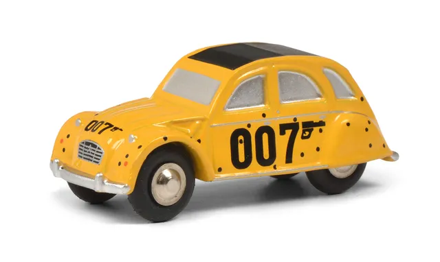 schuco-piccolo-citroen-2cv-james-bond-007-modellauto-gelb image 1