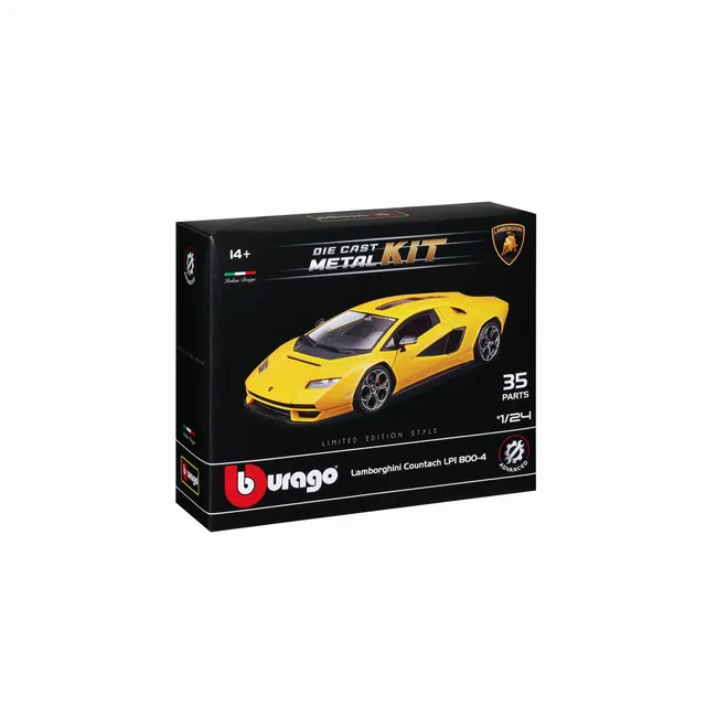 bburago-model-kit-lamborghini-countach-bausatz-1-24-gelb-35-teile image 1