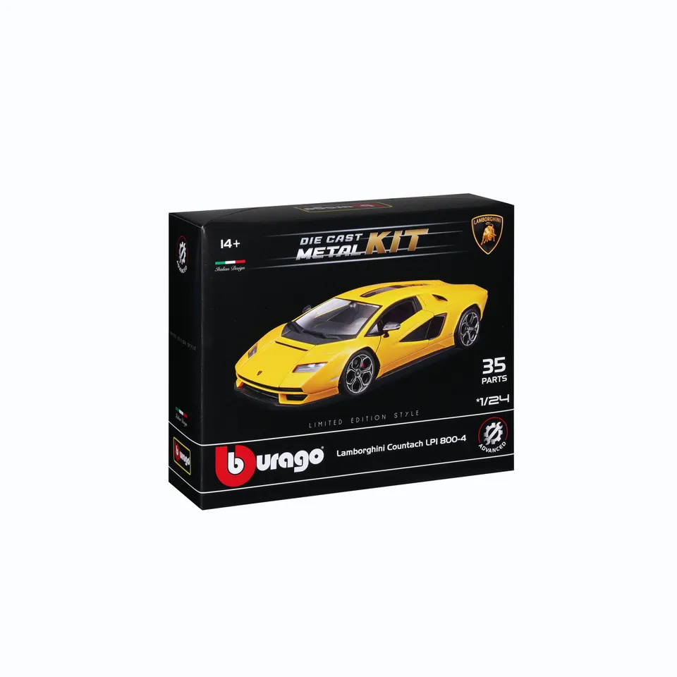 bburago-model-kit-lamborghini-countach-bausatz-1-24-gelb-35-teile image 1