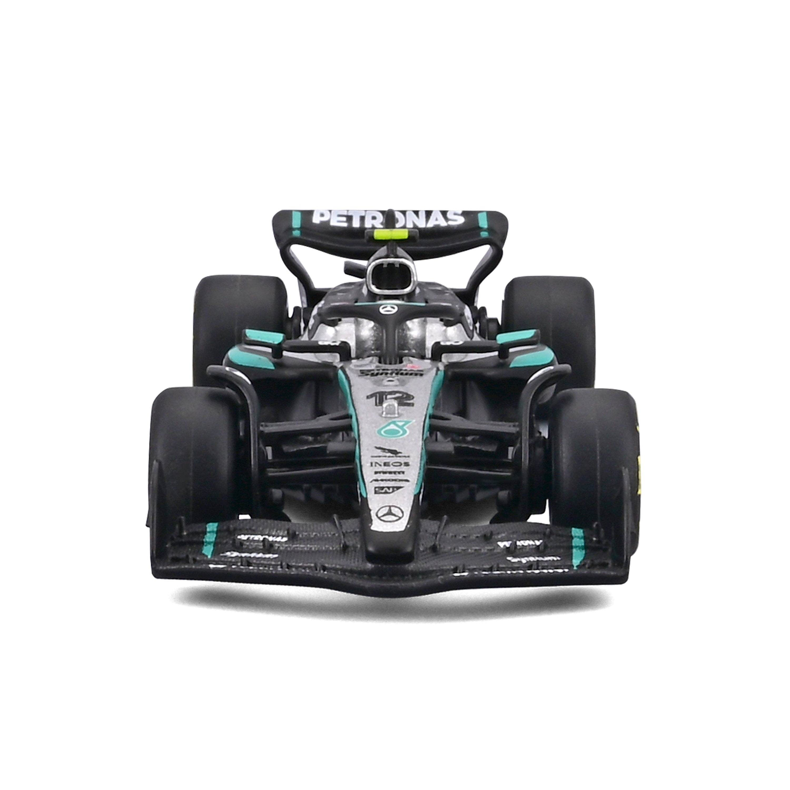 bburago-formula-1-mercedes-amg-w16-antonelli-modellauto-1-64-mit-vitrine image 3