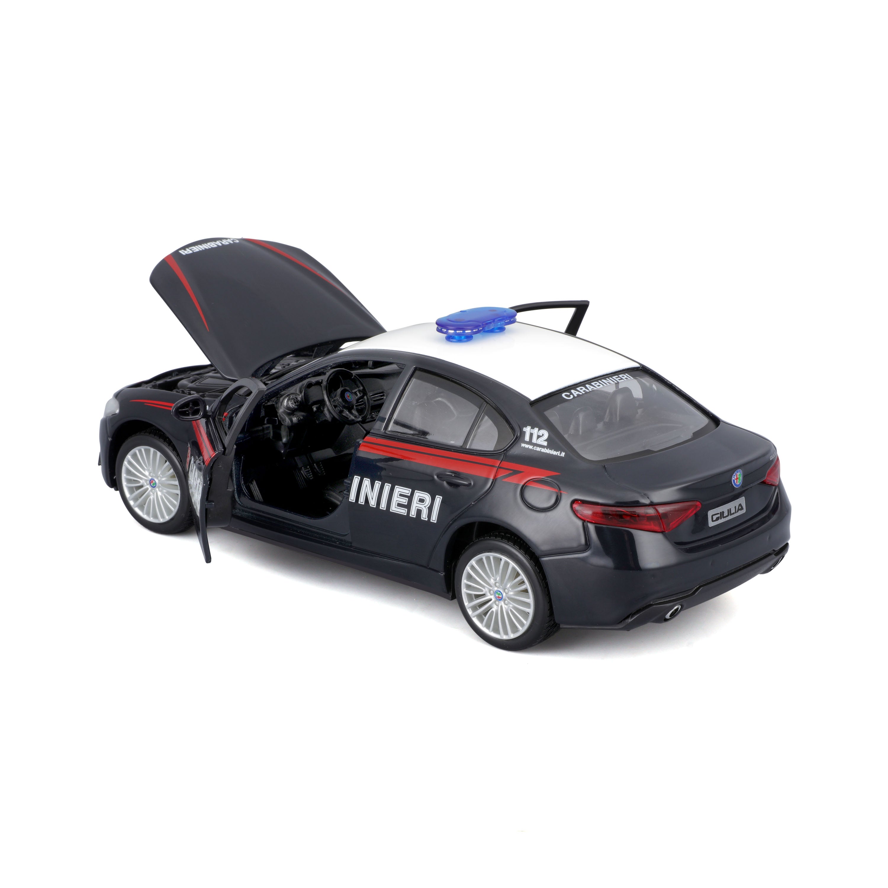 bburago-model-kit-alfa-romeo-giulia-carabinieri-1-24-modellbausatz-polizei image 4