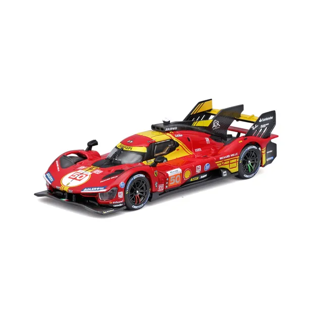 bburago-racing-ferrari-499p-50-modellauto-1-43-mit-vitrine image 1